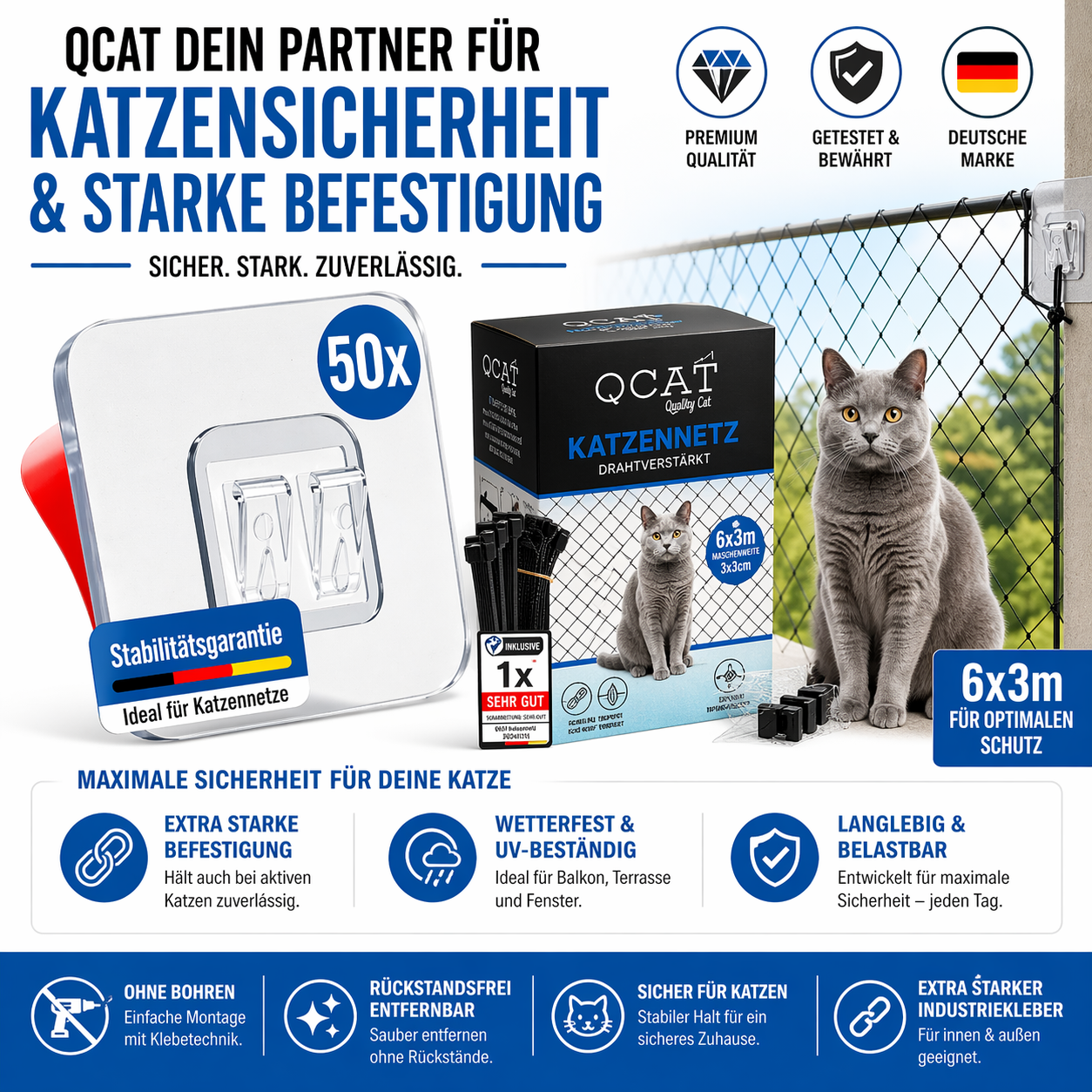 50 Klebehaken transparent
