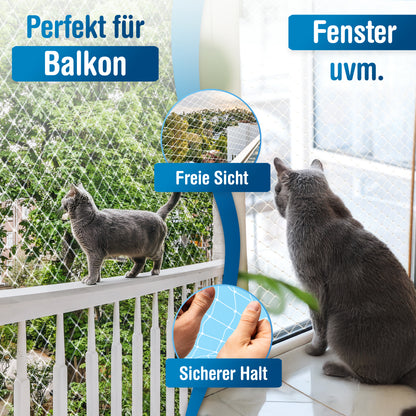 Katzennetz 6x3m | transparent